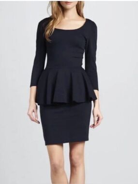 Alice & Olivia Employed Amanda Peplum dress in Navy size 8
